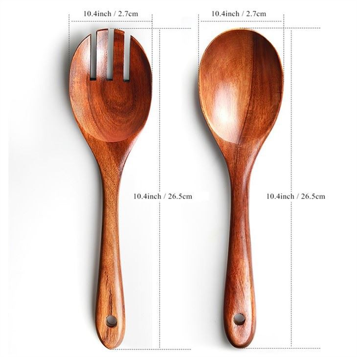 Wood Salad Fork and Spoon (3)